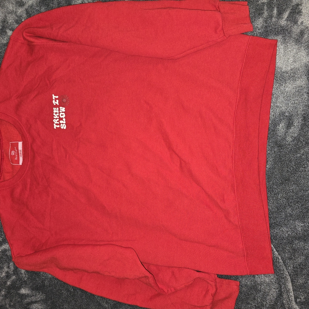 Red Graphic Men's Crewneck Sweater
